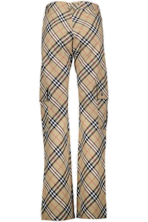 Burberry Pants & Shorts for Women Burberry Straight-leg Checked Cargo Pants