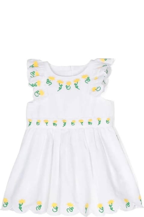 Fashion for Women Stella McCartney Kids White Dress With Flower Embroidery