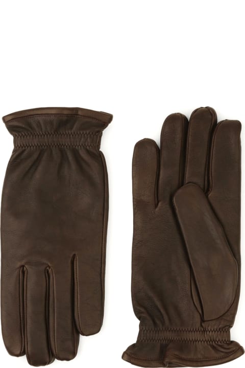 Orciani Gloves for Men Orciani Nappa Washed Leather Gloves