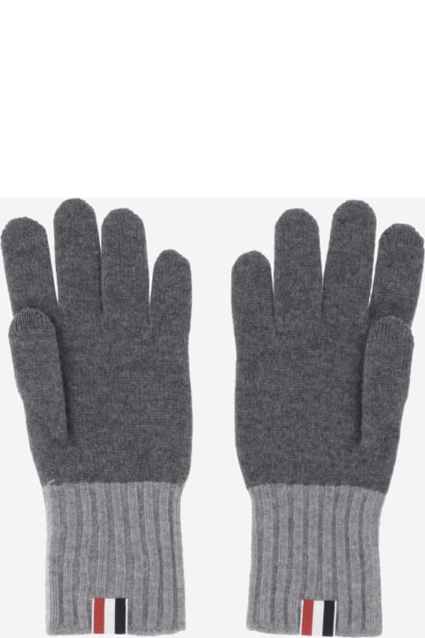 Thom Browne for Men Thom Browne Two-tone Wool Gloves