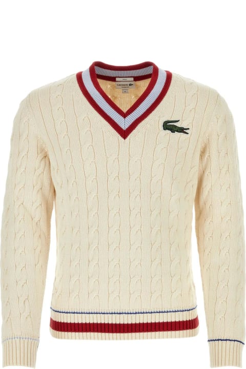 Lacoste Clothing for Women Lacoste Sand Cotton Blend Sweater