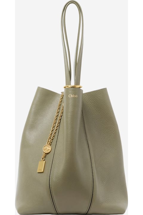 Homeware Chloé Chloé Spin Tote Bag In Maroon Leather