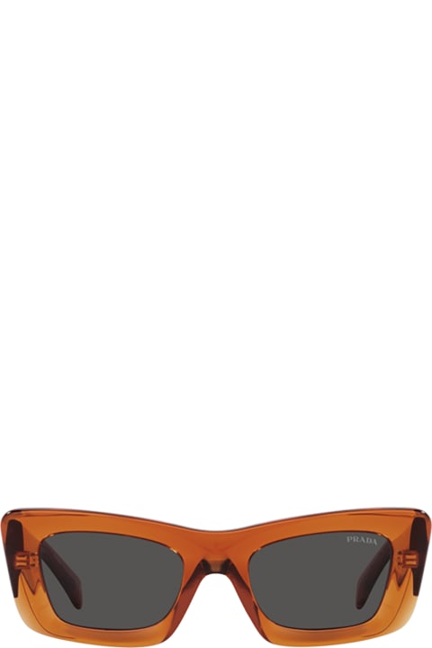 Fashion for Women Prada Eyewear Pr 13zs Crystal Orange Sunglasses