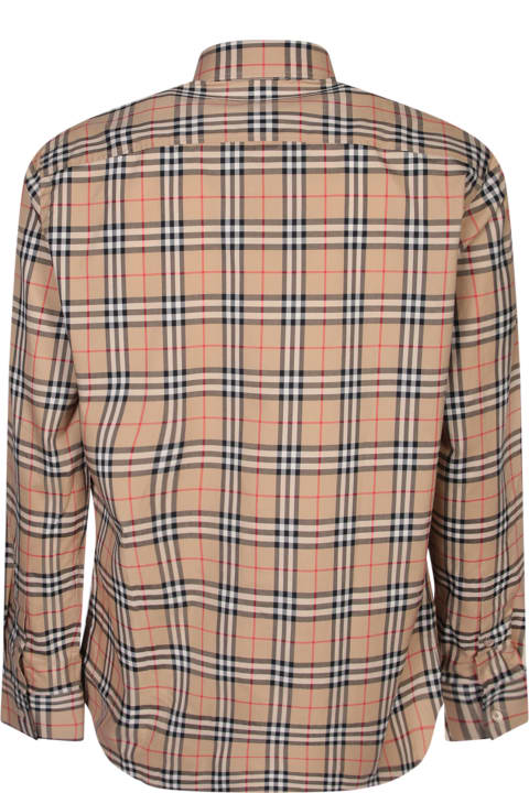 Burberry Men Burberry Check Long-sleeved Shirt