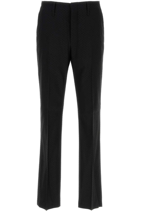 Fendi سراويل لـ القسم الرجالي Fendi Black Wool Blend Pant