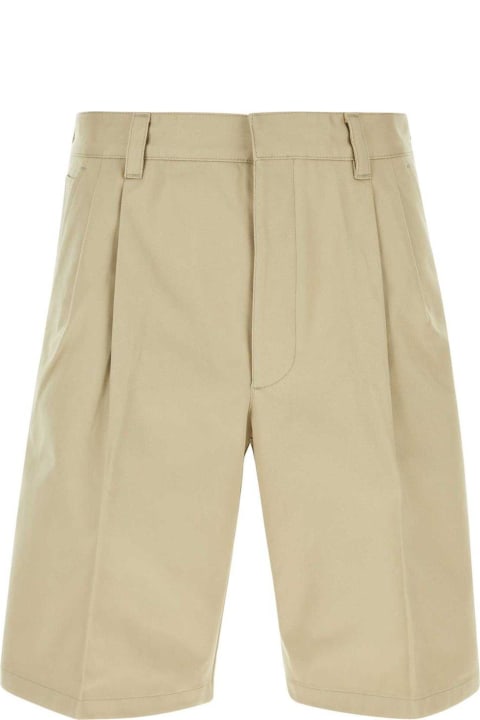Prada Clothing for Men Prada Pleated Knee-length Shorts