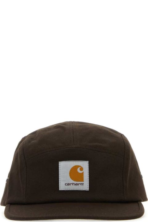 Carhartt Hats for Men Carhartt Dark Brown Cotton Backley Cap