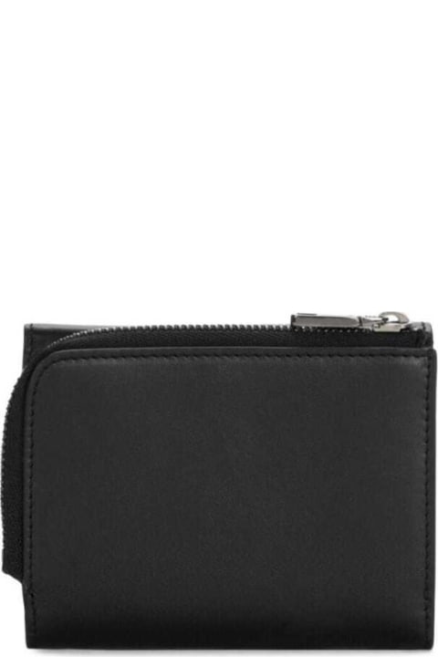 Fashion for Men Dolce & Gabbana Black Wallet With Contrasting Logo Print In Leather Man