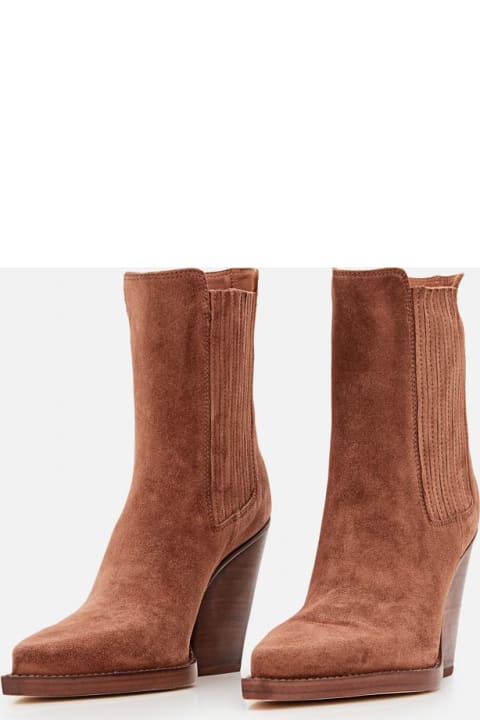 100mm Dallas Calf Suede Ankle Boots