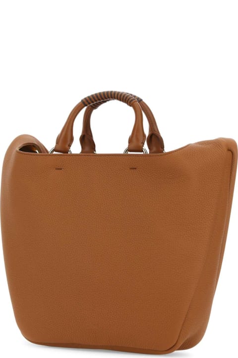 Chloé Totes for Women Chloé Caramel Leather Medium Deia Handbag