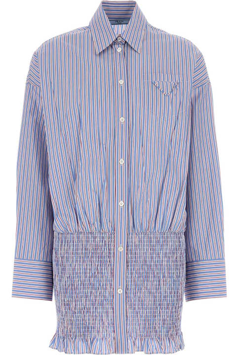 Prada Embroidered Poplin Shirt