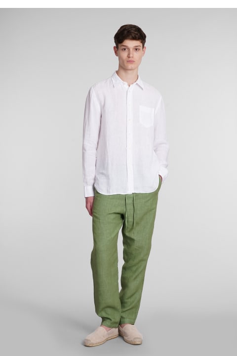 120% Lino Clothing for Men 120% Lino Pants In Green Linen