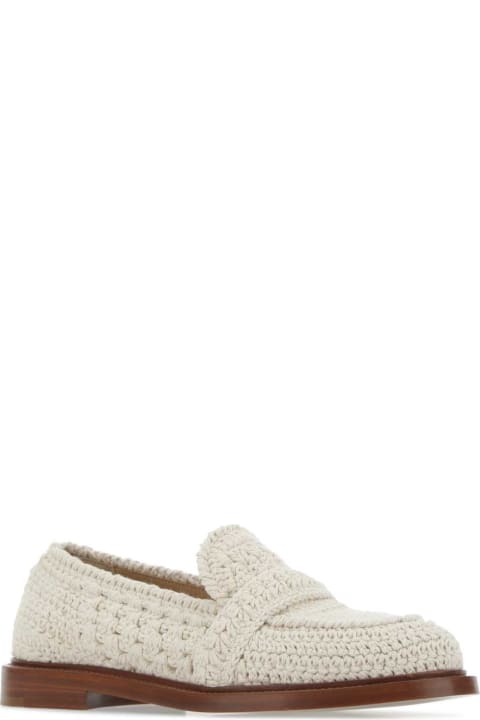 Flat Shoes for Women Chloé Ivory Crochet Kalya Loafers