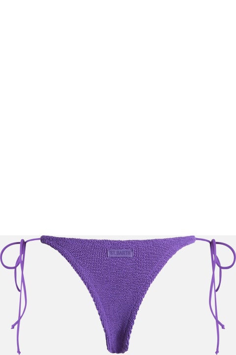 Homeware MC2 Saint Barth Woman Purple Crinkle Cheekiest Swim Briefs Norah