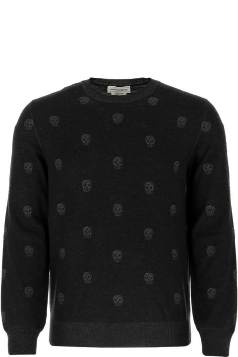 Sweaters for Men Alexander McQueen Embroidered Wool Sweater