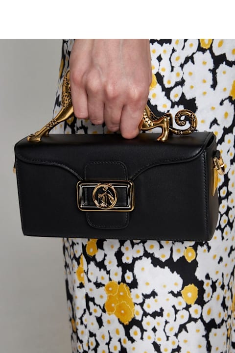 Homeware Lanvin Black Nano Pencil Cat Top Handle Bag