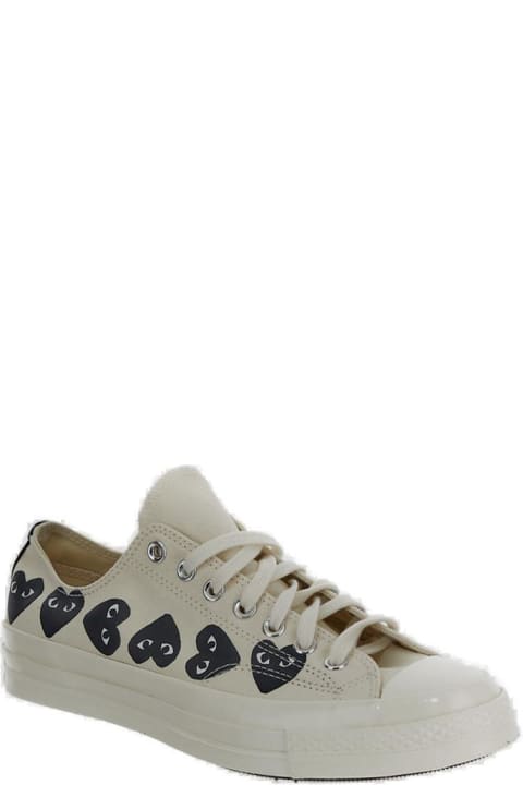 Sneakers for Women Comme des Garçons X Converse Chuck 70 Heart Printed Lace-up Sneakers