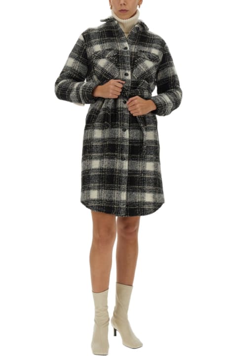 Woolrich Coats & Jackets for Women Woolrich Check Print Coat