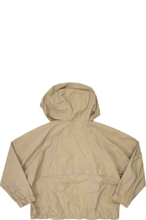 Brunello Cucinelli for Kids Brunello Cucinelli Outerwear In Water-repellent Taffeta With Hood And Necklace