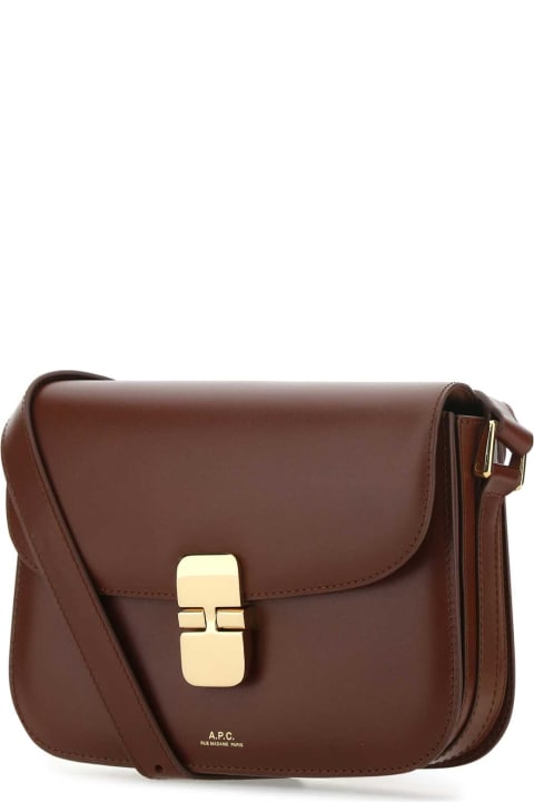 A.P.C. for Women A.P.C. Brown Leather Small Grace Crossbody Bag
