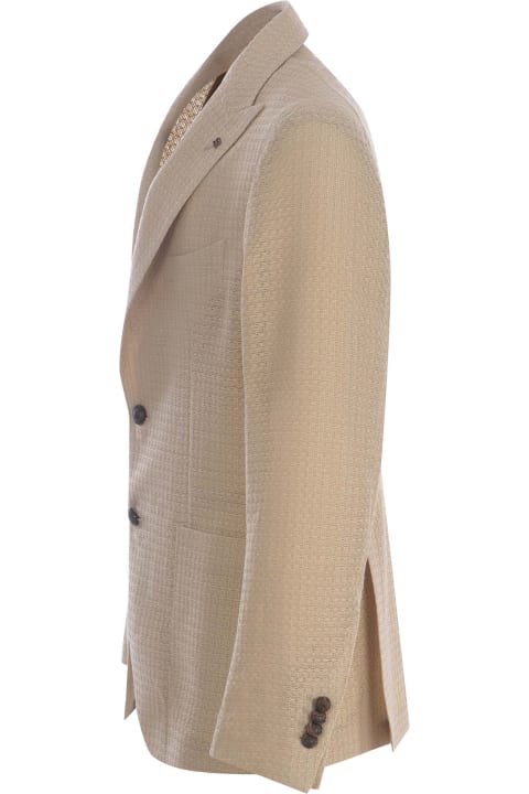 Tagliatore Coats & Jackets for Men Tagliatore Single-breasted Jacket Tagliatore Made Of Linen And Viscose