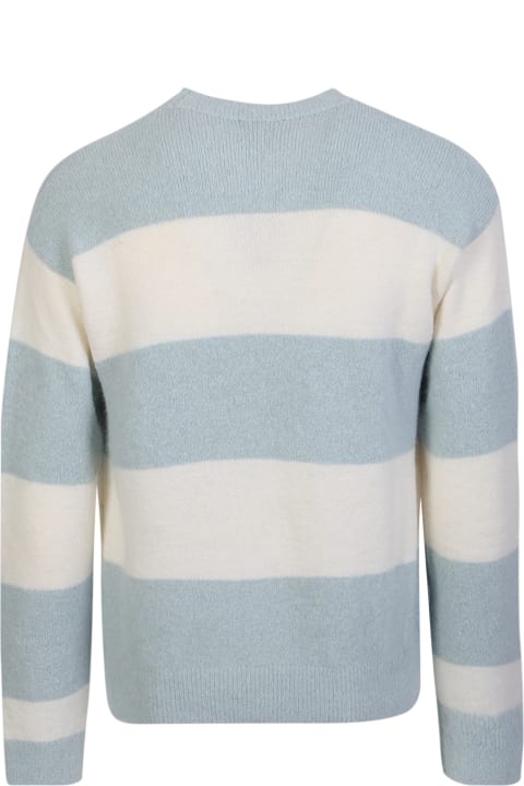 A.P.C. for Men A.P.C. Apc Striped Sky Blue/white Crewneck Sweater