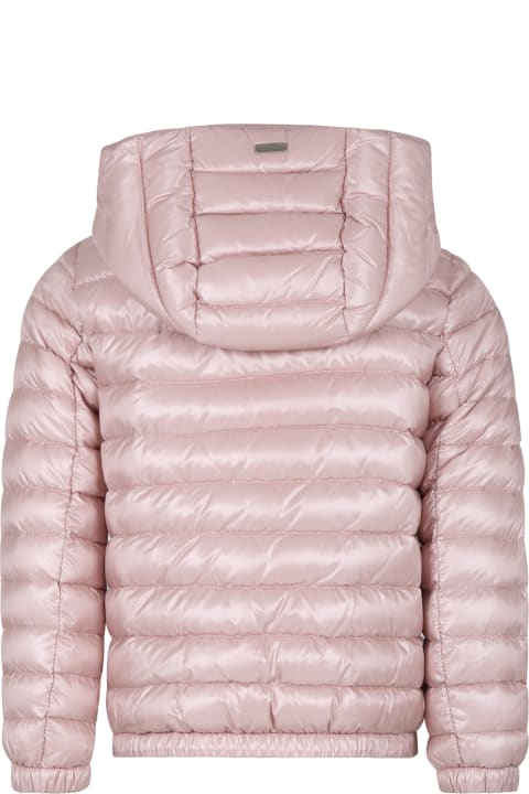Herno for Kids Herno Pink Down Jacket For Girl With Logo