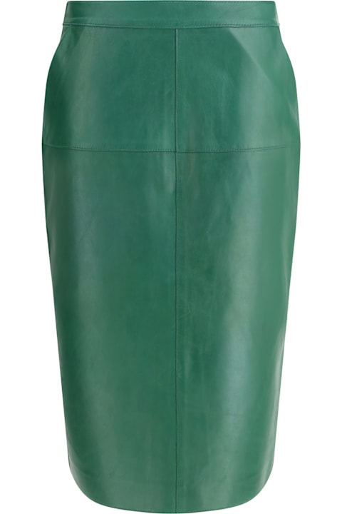Homeware Parosh Leather Midi Skirt