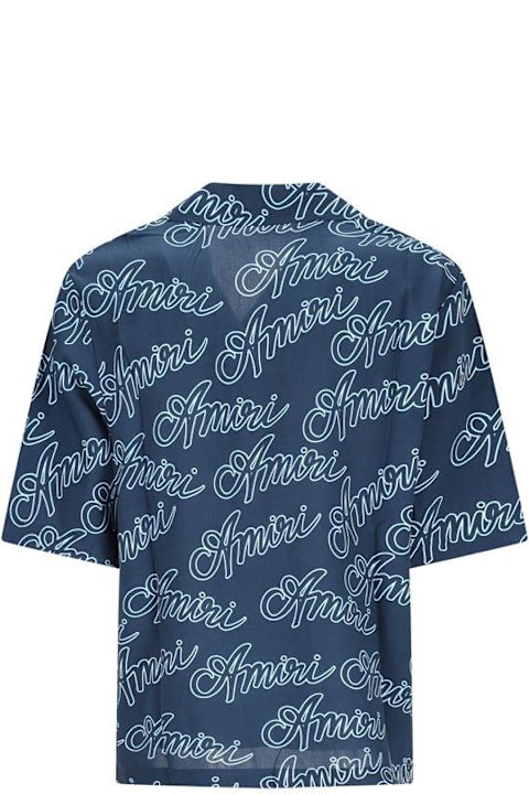 Shirts for Men AMIRI Script Allover Logo Printed Shirt