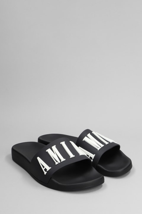 Other Shoes for Men AMIRI Flats In Black Rubber/plasic
