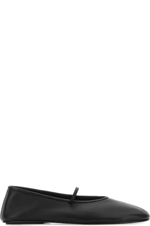 The Row Kids The Row Black Nappa Leather Ballet Ballerinas