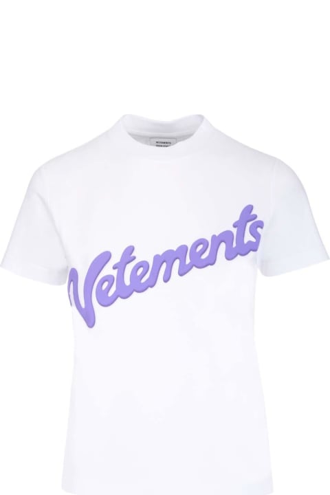 Short-sleeve Logo Printed Fitted T-shirt