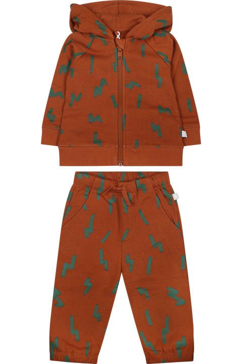 ベビーボーイズ ボトムス Stella McCartney Kids Beige Suit For Baby Boy With Print