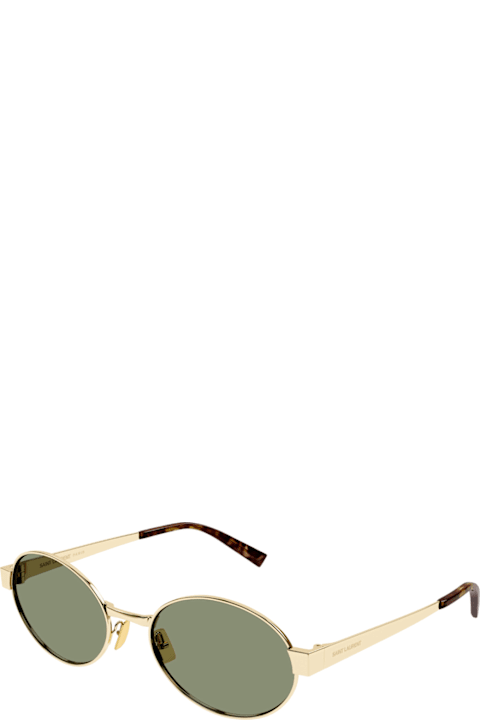 Saint Laurent Eyewear Eyewear for Women Saint Laurent Eyewear Saint Laurent Sl 692 Linea Sl Logo 003 Gold Green Sunglasses