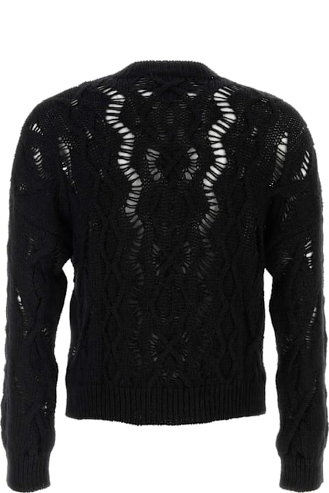 Our Legacy Sweaters for Men Our Legacy Black Wool Cable Sonar Sweater