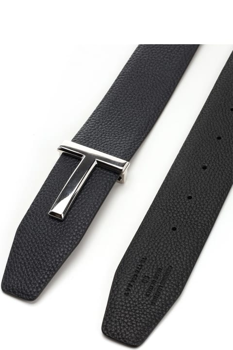 Accessories for Women Tom Ford Reversible Blue/black 't-icon' Belt