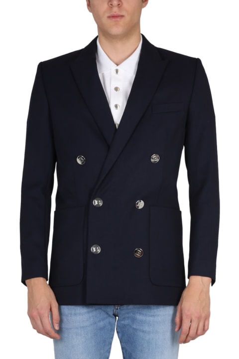 Balmain Coats & Jackets for Women Balmain Blue Wool Blazer
