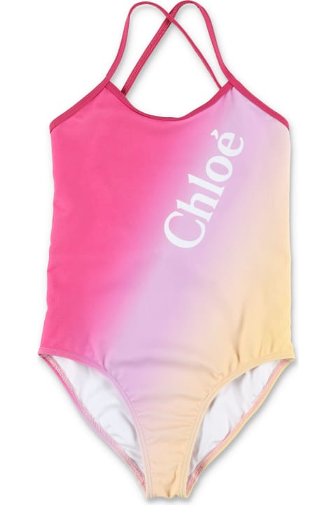 ガールズ Chloéの水着 Chloé Logo One-piece Swimsuit