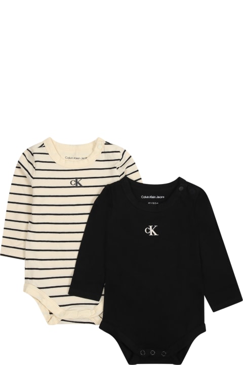 Bodysuits & Sets for Baby Boys Calvin Klein Multicolor Set For Baby Kids With Logo