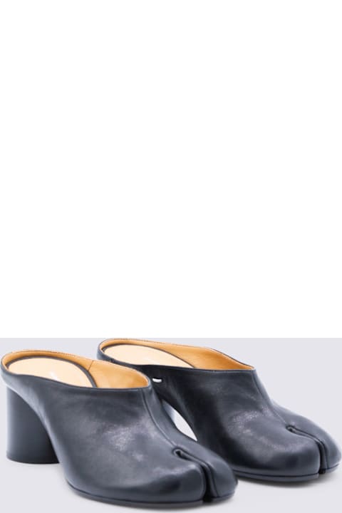 Maison Margiela Black Leather Tabi Sandals