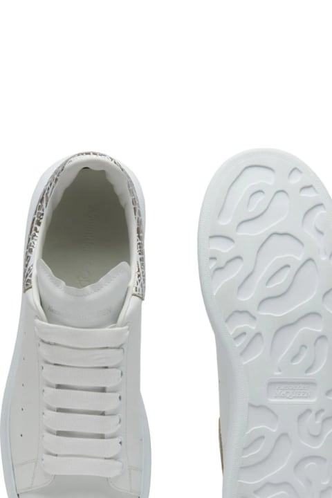 Alexander McQueen for Men Alexander McQueen Oversized Sneakers In White And Silver