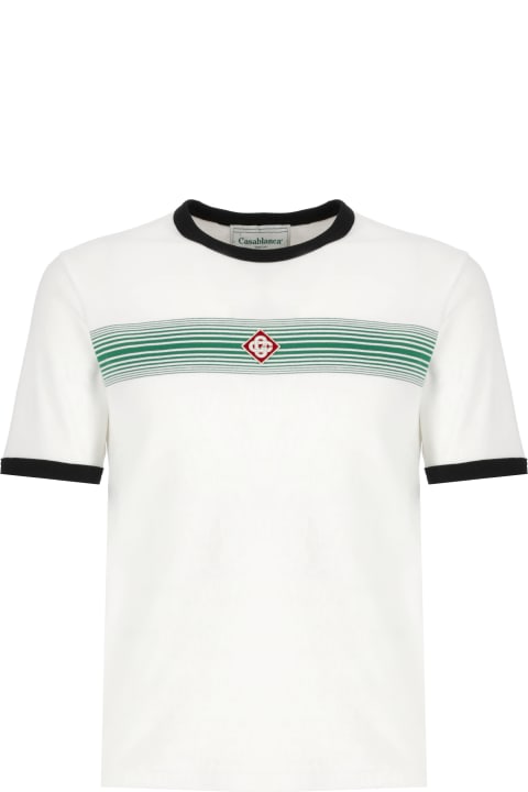 Casablanca Topwear for Men Casablanca Logo Stripe Ringer T-shirt