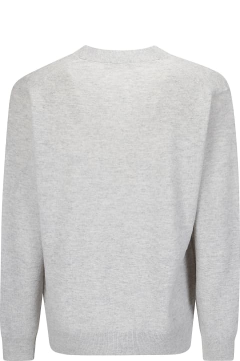 Sweaters for Men Acne Studios Face Logo Patch V-neck Cardigan