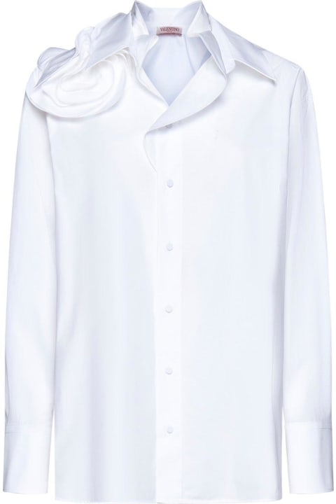 Topwear for Women Valentino Buttoned Long-sleeved Poplin Shirt
