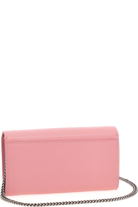 Pinko for Women Pinko Love One Leather Wallet On Chain