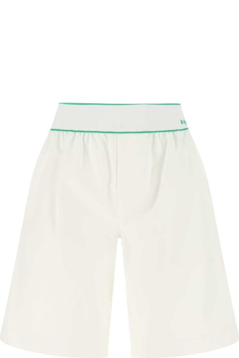 ウィメンズ Bottega Venetaのパンツ＆ショーツ Bottega Veneta White Cotton Bermuda Shorts