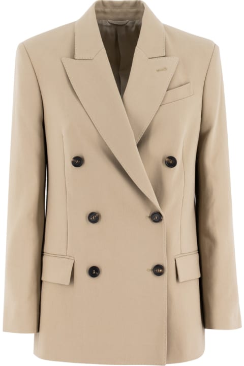 Coats & Jackets for Women Brunello Cucinelli Double-breasted Cotton Blazer