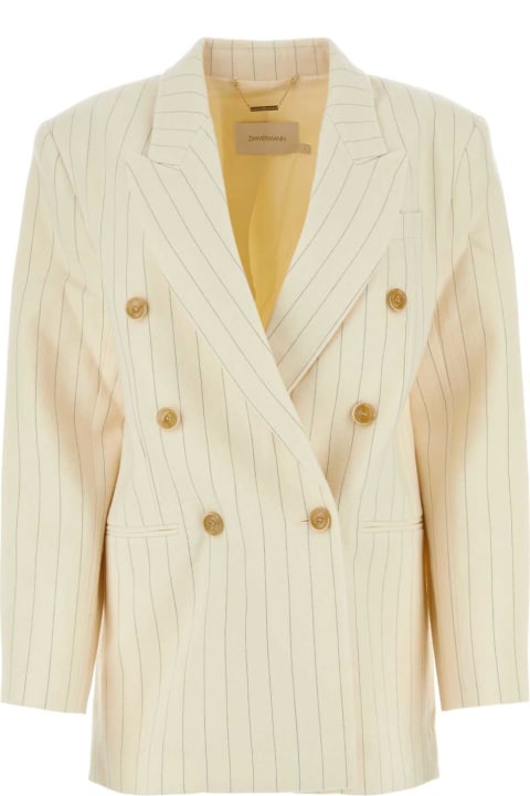 Zimmermann Coats & Jackets for Women Zimmermann Embroidered Wool Blend Oversize Luminosity Blazer