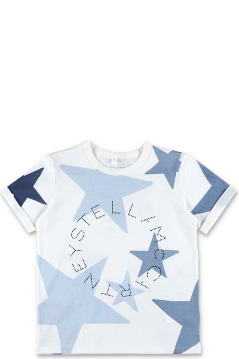 T-Shirts & Polo Shirts for Girls Stella McCartney Kids Star Print Circular Logo T-shirt