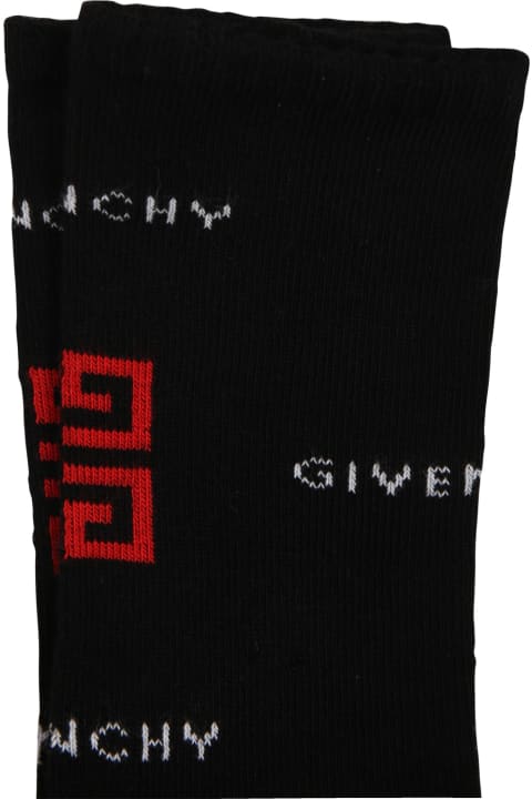 Fashion for Boys Givenchy Black Socks For Boy With Logo